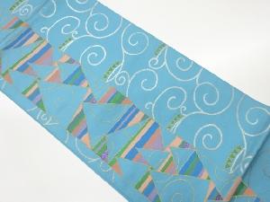 幾何学模様織出し袋帯